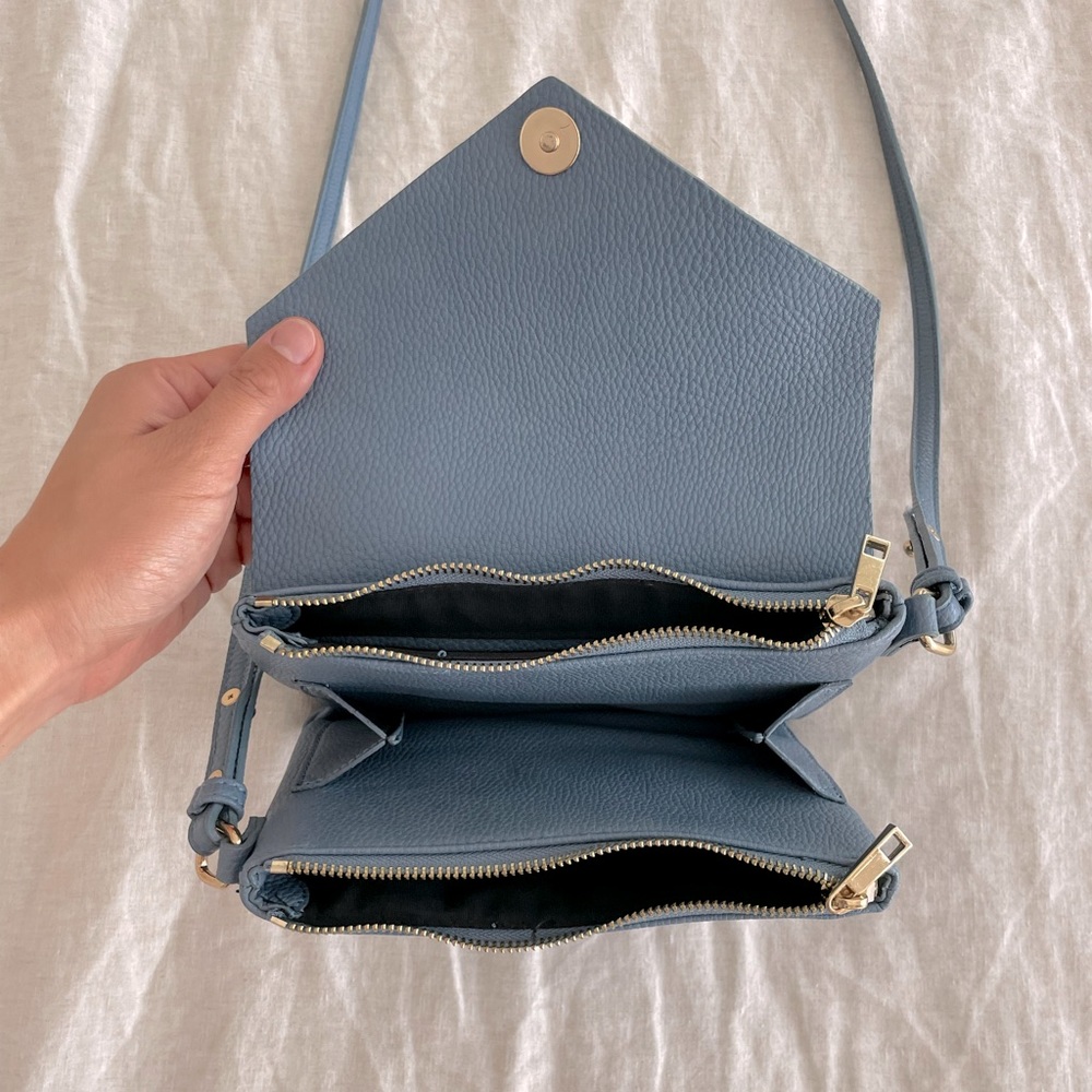 Blue Leather Crossbody - Picture 4 of 7